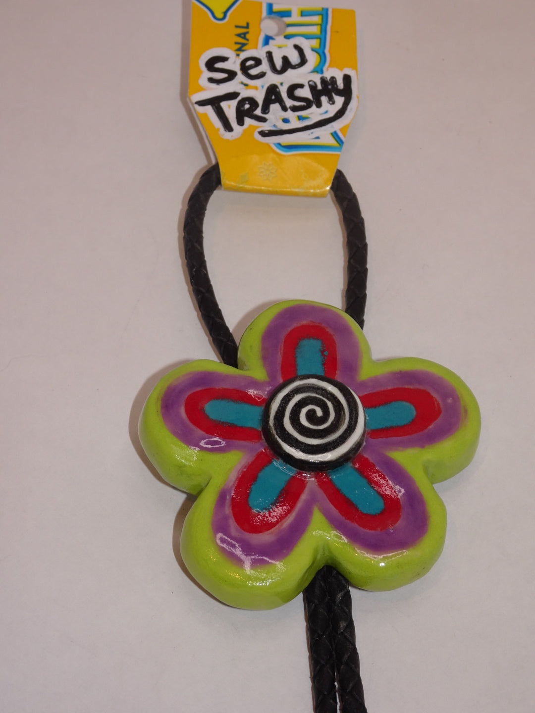 TRIPPY FLOWER BOLO TIE