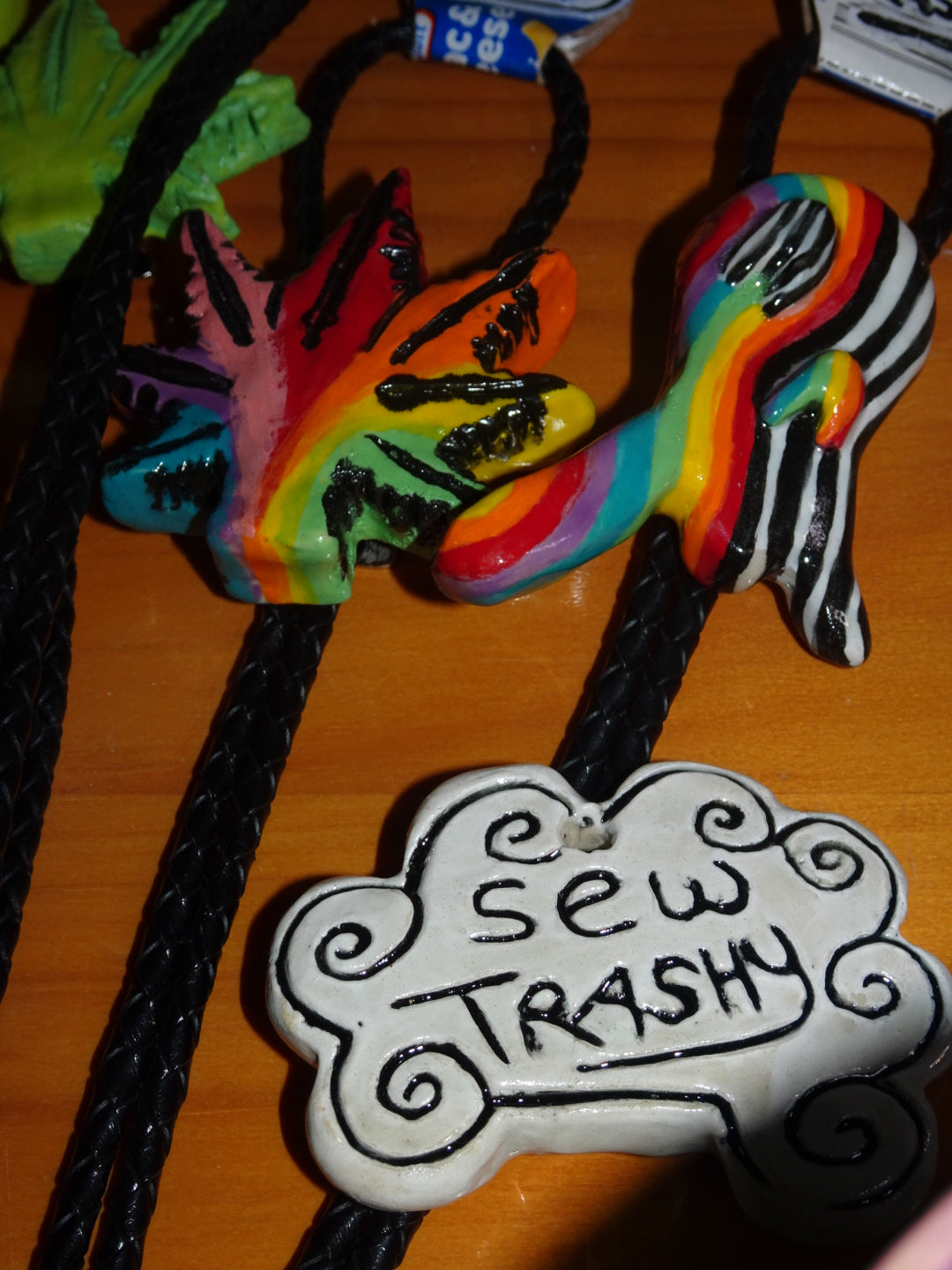 TRIPPY RAINBOW YIN AND YANG BOLO TIES