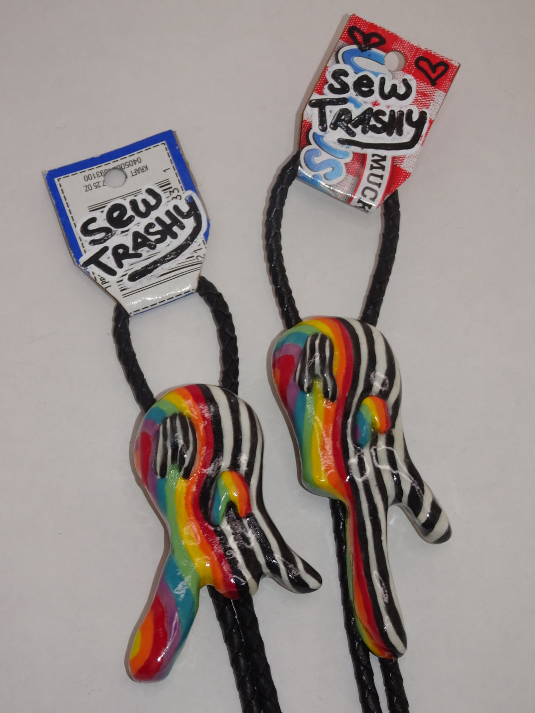TRIPPY RAINBOW YIN AND YANG BOLO TIES