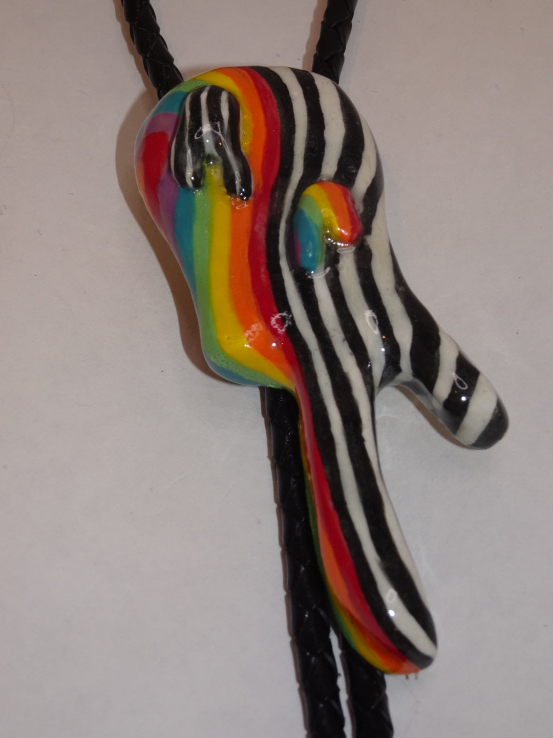 TRIPPY RAINBOW YIN AND YANG BOLO TIES