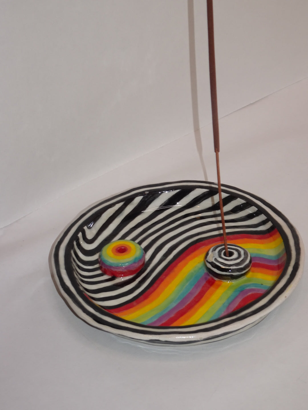 RAINBOW YIN & YANG INCENSE HOLDER