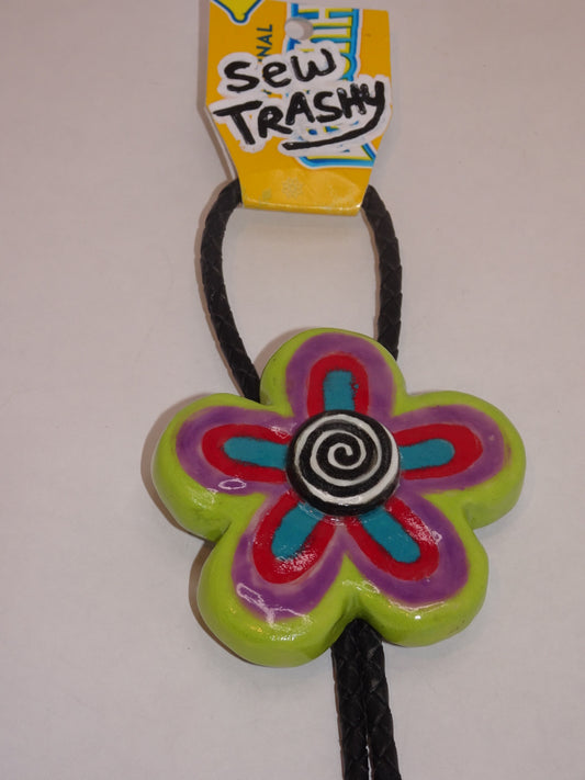 TRIPPY FLOWER BOLO TIE