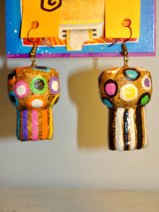 RAINBOW SHROOM EARRINGS