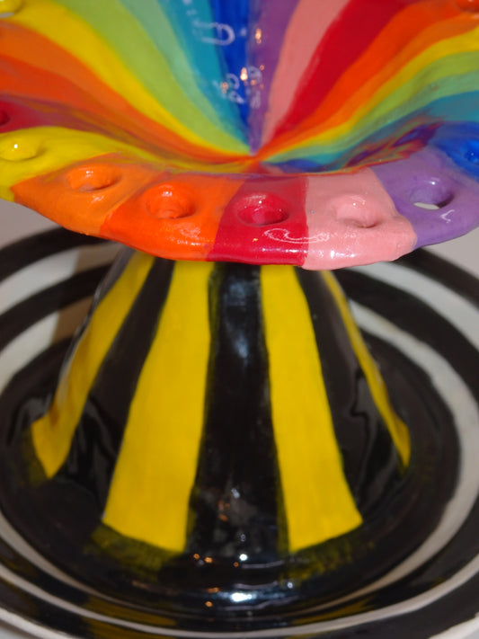 TRIPPY RAINBOW MUSHROOM EARRING DISH